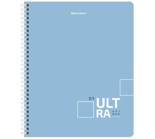 Тетрадь А5 120 л. BRAUBERG пастельная, гребень, клетка, обложка картон, 