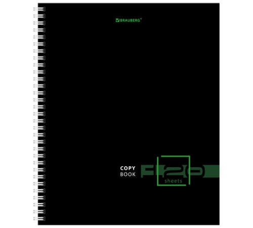 Тетрадь А5 120 л. BRAUBERG, гребень, клетка, твёрдая обложка, 