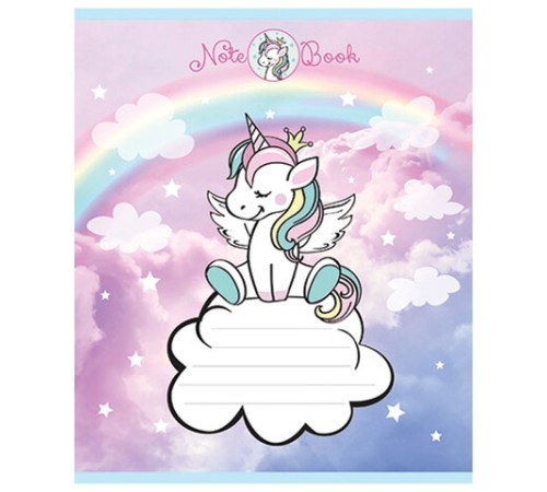 Тетрадь 12 л. ПЗБМ клетка, блестки, 