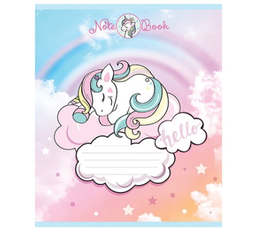 Тетрадь 12 л. ПЗБМ клетка, блестки, 