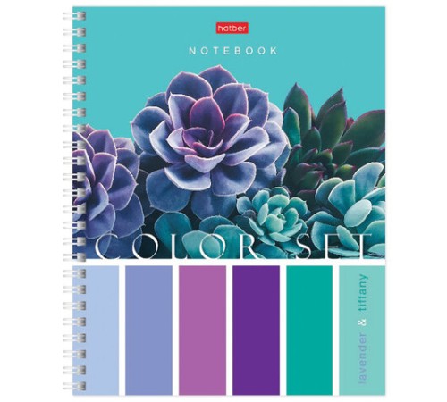 Тетрадь А5, 80 л., HATBER гребень, клетка, обложка картон, 