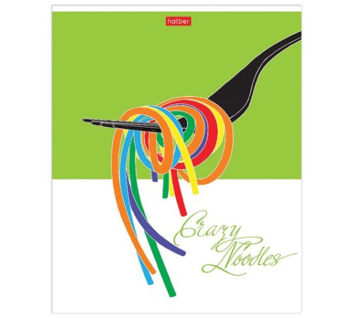 Тетрадь А5, 80 л., HATBER скоба, клетка, обложка картон, 