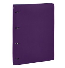 Тетрадь на кольцах БОЛЬШАЯ А4 (240х310 мм), 120 листов, под кожу, клетка, BRAUBERG 