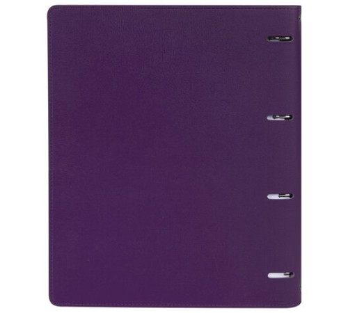 Тетрадь на кольцах БОЛЬШАЯ А4 (240х310 мм), 120 листов, под кожу, клетка, BRAUBERG 