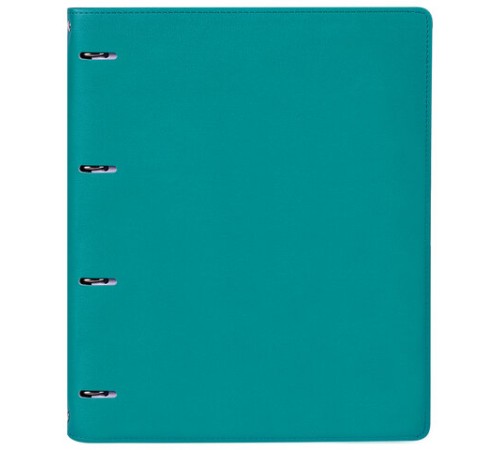 Тетрадь на кольцах БОЛЬШАЯ А4 (240х310 мм), 120 листов, под кожу, клетка, BRAUBERG 