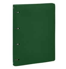 Тетрадь на кольцах БОЛЬШАЯ А4 (240х310 мм), 120 листов, под кожу, клетка, BRAUBERG 