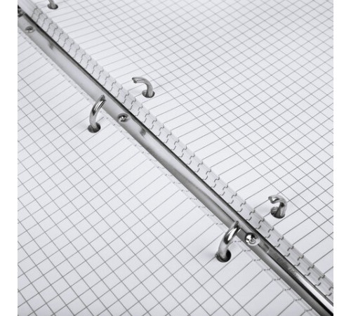 Тетрадь на кольцах БОЛЬШАЯ А4 (240х310 мм), 120 л., под кожу, BRAUBERG VISTA, Black, 404512