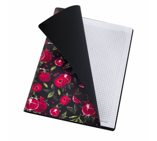 Тетрадь на кольцах БОЛЬШАЯ А4 (240х310 мм), 120 л., под кожу, BRAUBERG VISTA, 