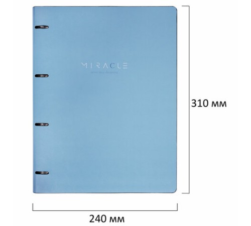 Тетрадь на кольцах БОЛЬШАЯ А4 (240х310 мм), 120 л., под кожу, BRAUBERG VISTA, 