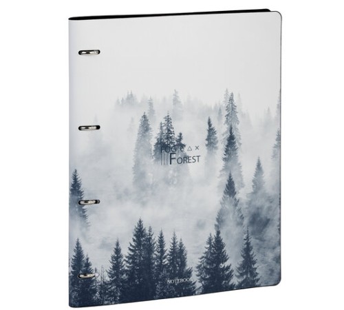 Тетрадь на кольцах БОЛЬШАЯ А4 (240х310 мм), 120 л., под кожу, BRAUBERG VISTA, 