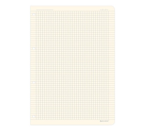 Сменный блок для тетради на кольцах БОЛЬШОЙ ФОРМАТ А4 120 л., BRAUBERG, ПОВЫШЕННОЙ ПЛОТНОСТИ, кремовый, 404517