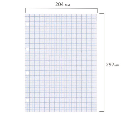 Сменный блок к тетради на кольцах БОЛЬШОГО ФОРМАТА А4, 120 л., BRAUBERG, Белый, 404518
