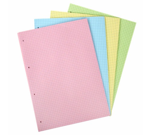 Сменный блок к тетради на кольцах БОЛЬШОЙ ФОРМАТ А4, 120 л., BRAUBERG, (4 цвета по 30 листов), 404519