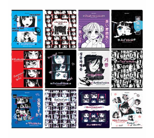 Тетради предметные, КОМПЛЕКТ 12 ПРЕДМЕТОВ, 48 л., глянцевый УФ-лак, BRAUBERG, 