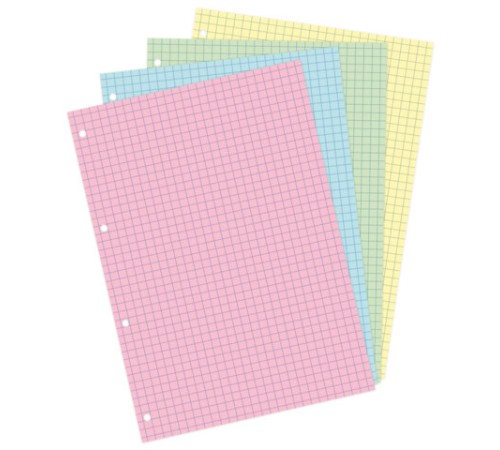 Сменный блок для тетради на кольцах, А5, 120 л., BRAUBERG, 4 цвета по 30 листов, 404614