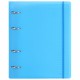 Тетрадь на кольцах А5 175х220 мм, 120 л., пластик, с резинкой, BRAUBERG, Синий, 404617