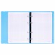 Тетрадь на кольцах А5 175х220 мм, 120 л., пластик, с резинкой, BRAUBERG, Синий, 404617