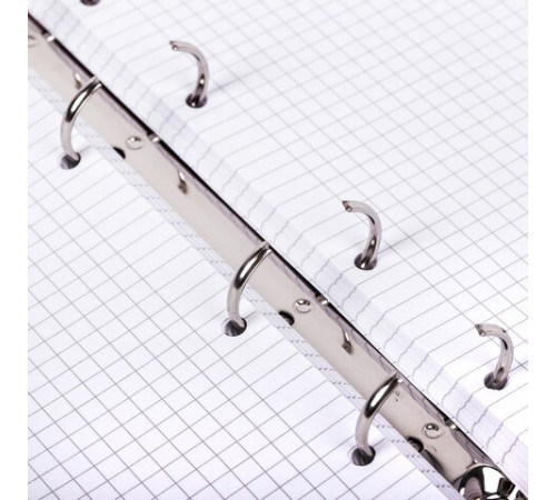 Тетрадь на кольцах А5 175х220 мм, 120 л., пластик, с резинкой, BRAUBERG, Синий, 404617