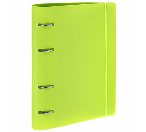 Тетрадь на кольцах А5 175х220 мм, 120 л., пластик, с резинкой, BRAUBERG, Салатовый, 404619