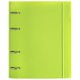 Тетрадь на кольцах А5 175х220 мм, 120 л., пластик, с резинкой, BRAUBERG, Салатовый, 404619