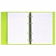 Тетрадь на кольцах А5 175х220 мм, 120 л., пластик, с резинкой, BRAUBERG, Салатовый, 404619