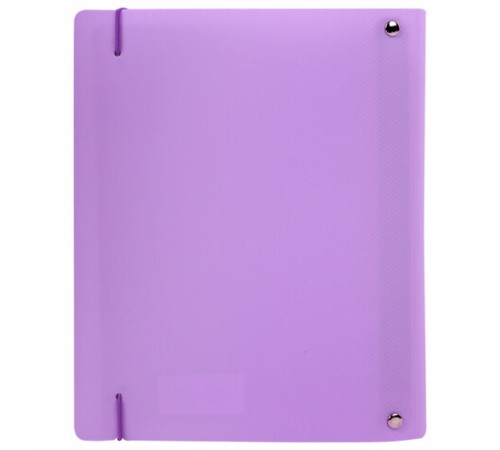 Тетрадь на кольцах А5 175х220 мм, 120 л., пластик, с резинкой, BRAUBERG, Сиреневый, 404620