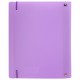 Тетрадь на кольцах А5 175х220 мм, 120 л., пластик, с резинкой, BRAUBERG, Сиреневый, 404620
