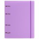 Тетрадь на кольцах А5 175х220 мм, 120 л., пластик, с резинкой, BRAUBERG, Сиреневый, 404620