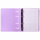 Тетрадь на кольцах А5 175х220 мм, 120 л., пластик, с резинкой, BRAUBERG, Сиреневый, 404620
