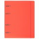 Тетрадь на кольцах А5 175х220 мм, 120 л., пластик, с резинкой, BRAUBERG, Коралловый, 404621