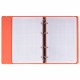 Тетрадь на кольцах А5 175х220 мм, 120 л., пластик, с резинкой, BRAUBERG, Коралловый, 404621