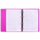 Тетрадь на кольцах А5 175х220 мм, 120 л., пластик, с резинкой, BRAUBERG, Розовый, 404622