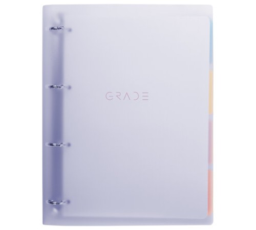 Тетрадь на кольцах БОЛЬШАЯ 305х235 мм А4, 120 л., пластик, с разделителями, BRAUBERG, Фиолетовый, 404623