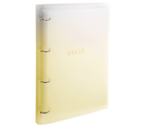 Тетрадь на кольцах БОЛЬШАЯ 305х235 мм А4, 120 л., пластик, с разделителями, BRAUBERG, Желтый, 404624
