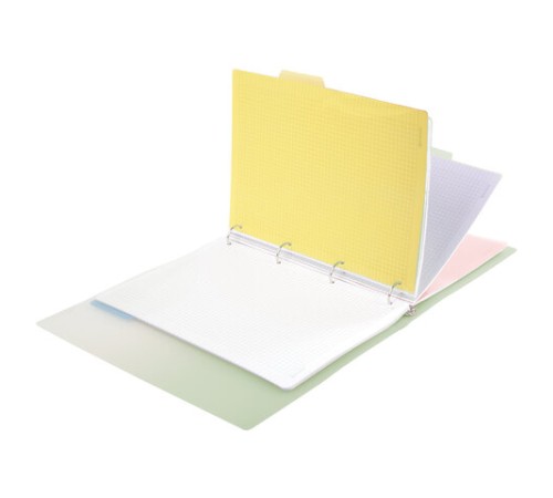 Тетрадь на кольцах БОЛЬШАЯ 305х235 мм А4, 120 л., пластик, с разделителями, BRAUBERG, Зеленый, 404625