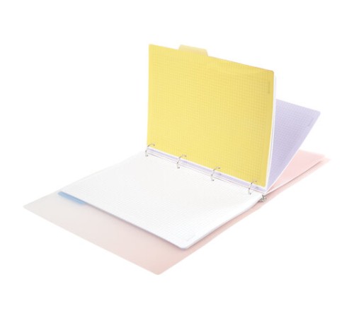 Тетрадь на кольцах БОЛЬШАЯ 305х235 мм А4, 120 л., пластик, с разделителями, BRAUBERG, Красный, 404626