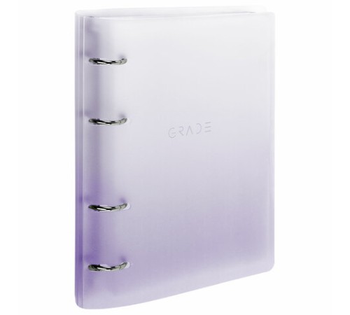 Тетрадь на кольцах А5 175х220 мм, 120 л., пластик, с разделителями, BRAUBERG, Фиолетовый, 404627