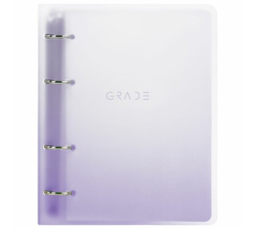 Тетрадь на кольцах А5 175х220 мм, 120 л., пластик, с разделителями, BRAUBERG, Фиолетовый, 404627