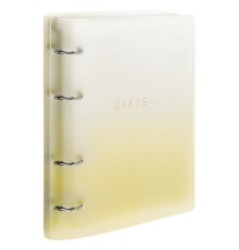 Тетрадь на кольцах А5 175х220 мм, 120 л., пластик, с разделителями, BRAUBERG, Желтый, 404628