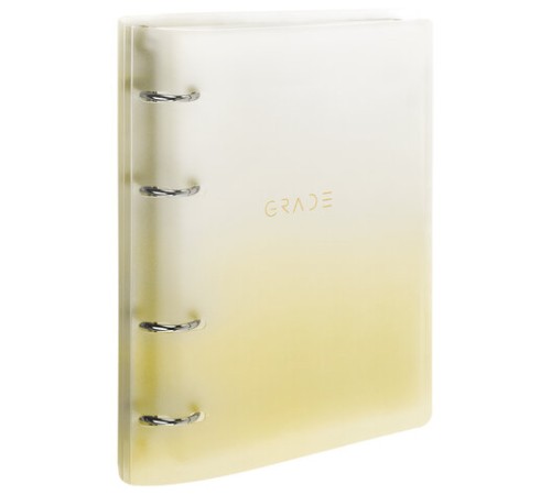 Тетрадь на кольцах А5 175х220 мм, 120 л., пластик, с разделителями, BRAUBERG, Желтый, 404628