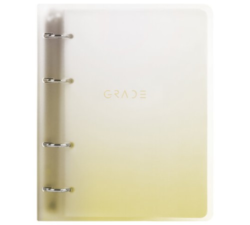 Тетрадь на кольцах А5 175х220 мм, 120 л., пластик, с разделителями, BRAUBERG, Желтый, 404628