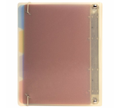 Тетрадь на кольцах А5 175х220 мм, 120 л., пластик с блестками, с резинкой и разделителями, BRAUBERG, Желтый, 404631