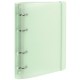 Тетрадь на кольцах А5 175х220 мм, 120 л., пластик с блестками, с резинкой и разделителями, BRAUBERG, Зеленый, 404632