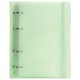 Тетрадь на кольцах А5 175х220 мм, 120 л., пластик с блестками, с резинкой и разделителями, BRAUBERG, Зеленый, 404632