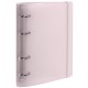Тетрадь на кольцах А5 175х220 мм, 120 л., пластик с блестками, с резинкой и разделителями, BRAUBERG, Розовый, 404634