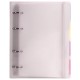 Тетрадь на кольцах А5 175х220 мм, 120 л., пластик с блестками, с резинкой и разделителями, BRAUBERG, Розовый, 404634