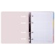 Тетрадь на кольцах А5 175х220 мм, 120 л., пластик с блестками, с резинкой и разделителями, BRAUBERG, Розовый, 404634