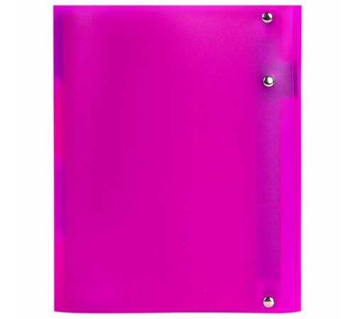 Тетрадь на кольцах А5 175х220 мм, 120 л., пластик, на липучке, с разделителями, BRAUBERG, Розовый, 404635