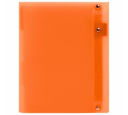 Тетрадь на кольцах А5 175х220 мм, 120 л., пластик, на липучке, с разделителями, BRAUBERG, Оранжевый, 404636