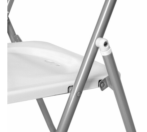 Стулья складные BRABIX "Golf Lite CF-017", КОМПЛЕКТ 4 шт., серебристый каркас, пластик, белый, 533035 Стулья складные BRABIX "Golf Lite CF-017", КОМПЛЕКТ 4 шт., серебристый каркас, пластик, белый, 533035